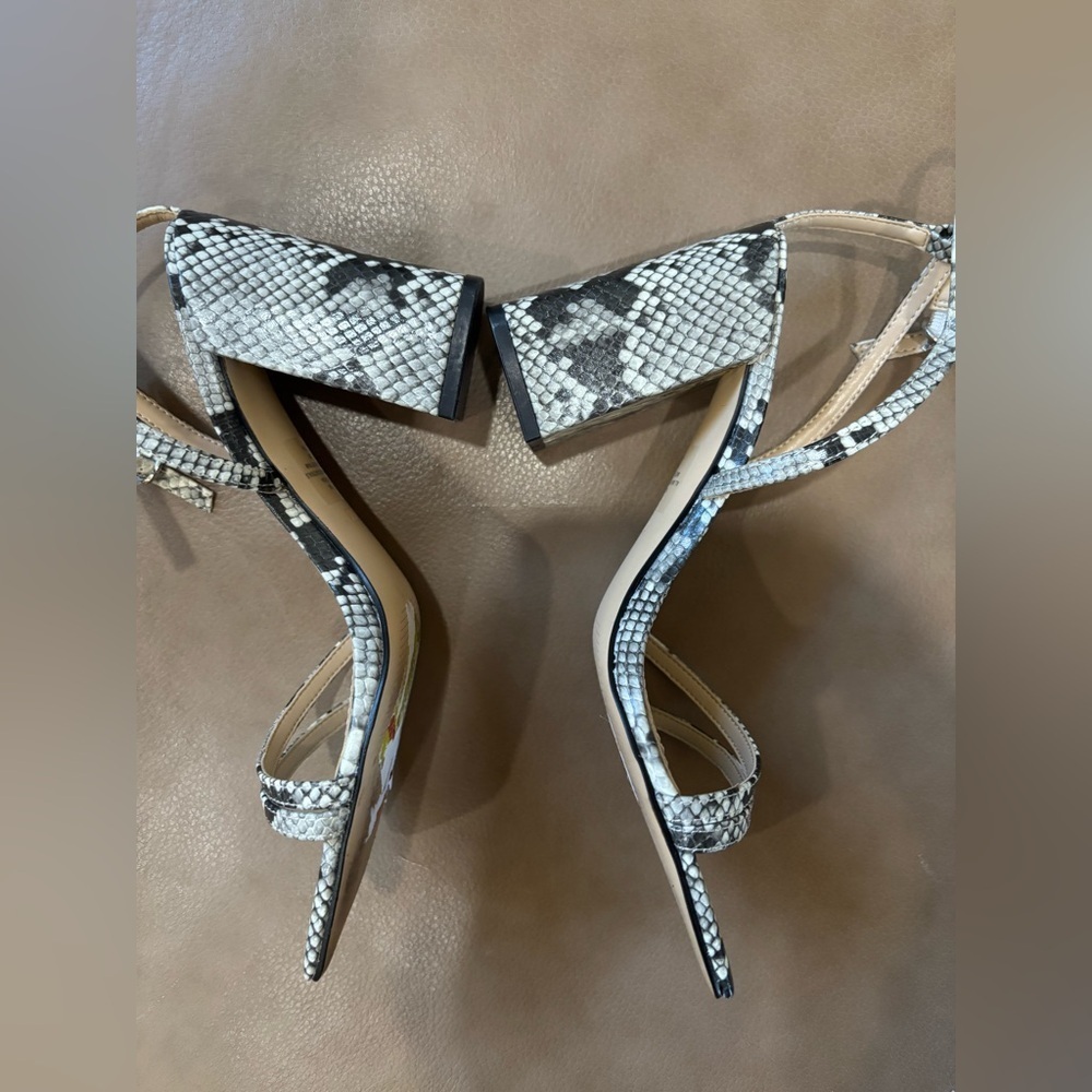 Calvin Klein Snakeskin Strappy Sandals - Picture 3 of 4
